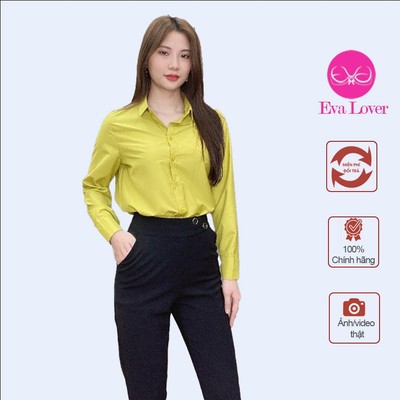 Áo sơ mi nữ dài tay nhiều màu chất lụa Nhật mềm k nhăn k nhàu kiểu dáng basic Evalover