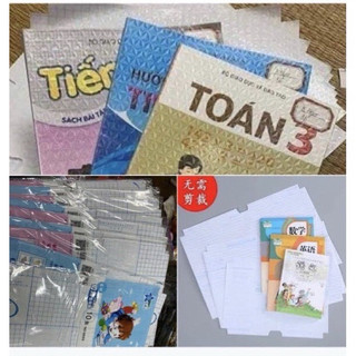 Tệp 5/10 cái Decal bọc sách vở các kích cỡ TQ