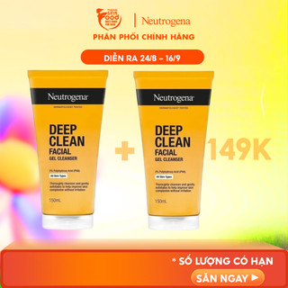 Sữa Rửa Mặt Làm Sạch Sâu Dạng Gel Neutrogena Deep Clean Facial Cleanser 150ml