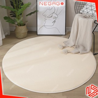  Thảm lông tròn trải sàn decor chụp ảnh to 80cm | NEGAGO 