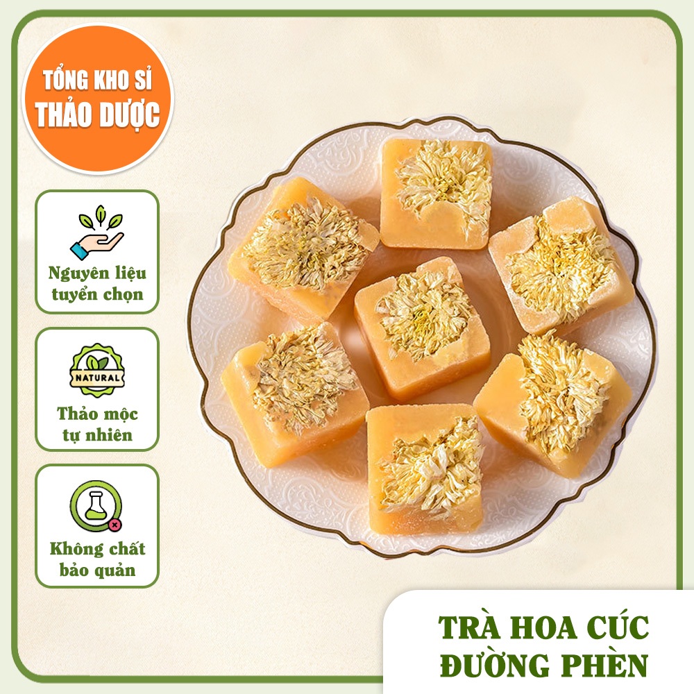 Trà hoa cúc đường phèn 1kg, cúc đường phèn, và tổng hợp các viên trà hoa tự chọn