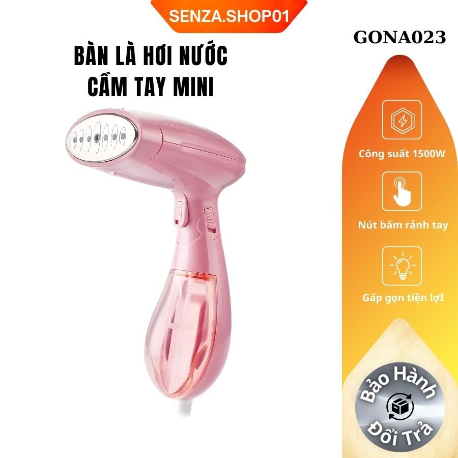 Bàn Ủi Hơi Nước Cầm Tay Kiểu Dáng Nhỏ Gọn Sang Trọng Dễ Dàng Mang Đi Du Lịch Hoặc Dã Ngoại - GONA023