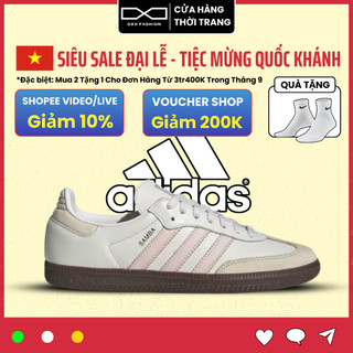 Giày Adidas Samba Chính Hãng dành cho nữ,  Adidas Samba OG Cloud White Wonder Quartz - IH2751, Fullbox OXO FASHION
