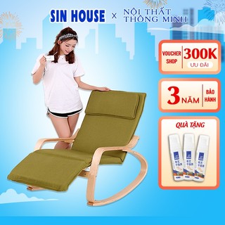 Ghế Tựa Lưng Ghế Thư Giãn Ghế Bập Bênh Gỗ Cao Cấp Ghế Poang Thư Giãn Có Gác Chân 