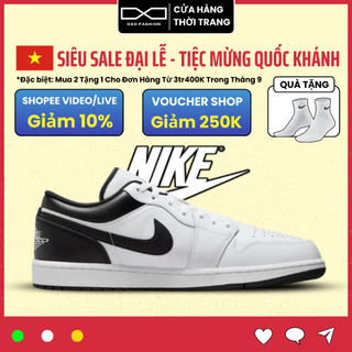Giày Air Jordan 1 Low White Black 553560-132 thể thao cho nam nữ, Jordan 1 real Fullbox OXO FASHION