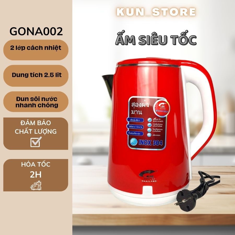 Ấm đun siêu tốc - GONA - Bình đun siêu tốc , Ấm đun siêu tốc