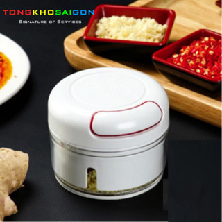 Dụng cụ xay tỏi ớt Mini Chopper cầm tay đa năng thế hệ mới, Xay tỏi ớt kéo tay mẫu mới #TKSG........