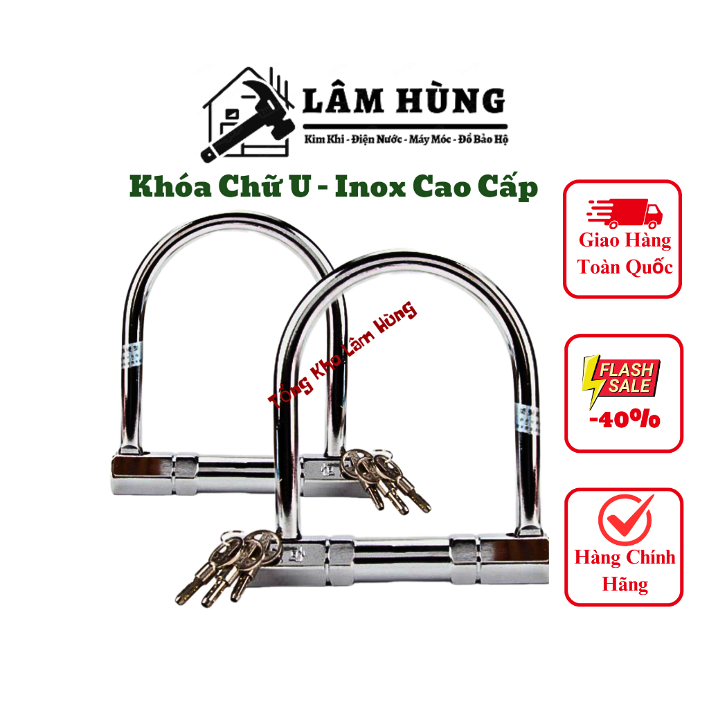 ✅ Khóa U Inox -  Khóa Chữ U Inox - Khóa U Chống Trộm: Hàng Cao Cấp Chất Lượng Cao