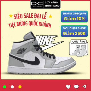 Giày Nike Air Jordan 1 Mid ‘Smoke Grey’ 554724-092 Chính Hãng cho nam nữ, Jordan 1 Mid real Fullbox OXO FASHION