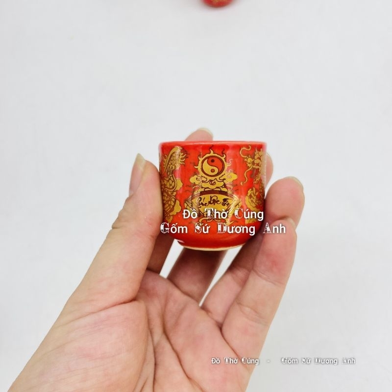 Chén thờ cúng màu ĐỎ ,chén nước màu Đỏ ( 1 cái Chén lẻ)