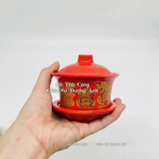 Bát trà sâm ,bát đựng trà Màu ĐỎ