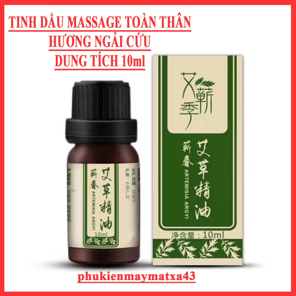 Tinh Dầu massage Ngải Cứu Đắng 10ml dùng chăm sóc Da, dùng cho Máy Mát Xa Bụng, máy massage Body