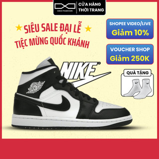 Giày Nike Air Jordan 1 Mid Panda DV0991-101 Chính Hãng thể thao nam nữ, Jordan 1 Mid Panda Authentics FullBox OXOFASHION