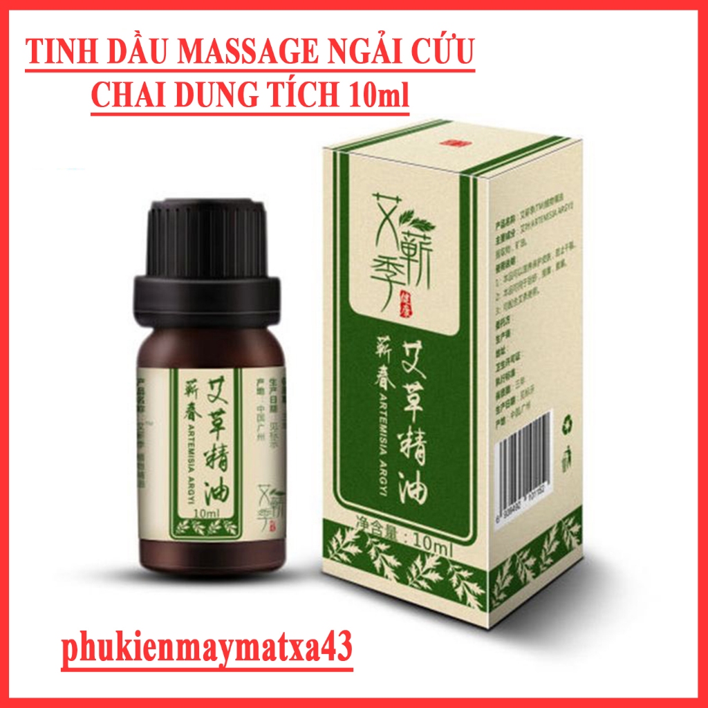 Tinh Dầu massage Ngải Cứu Đắng 10ml dùng chăm sóc Da, dùng cho Máy Mát Xa Bụng, máy massage Body