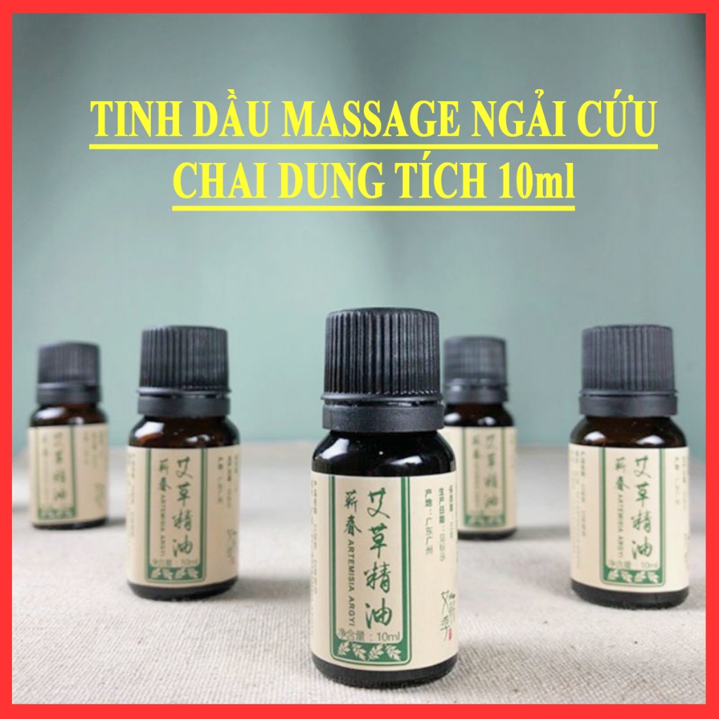 Tinh Dầu massage Ngải Cứu Đắng 10ml dùng chăm sóc Da, dùng cho Máy Mát Xa Bụng, máy massage Body