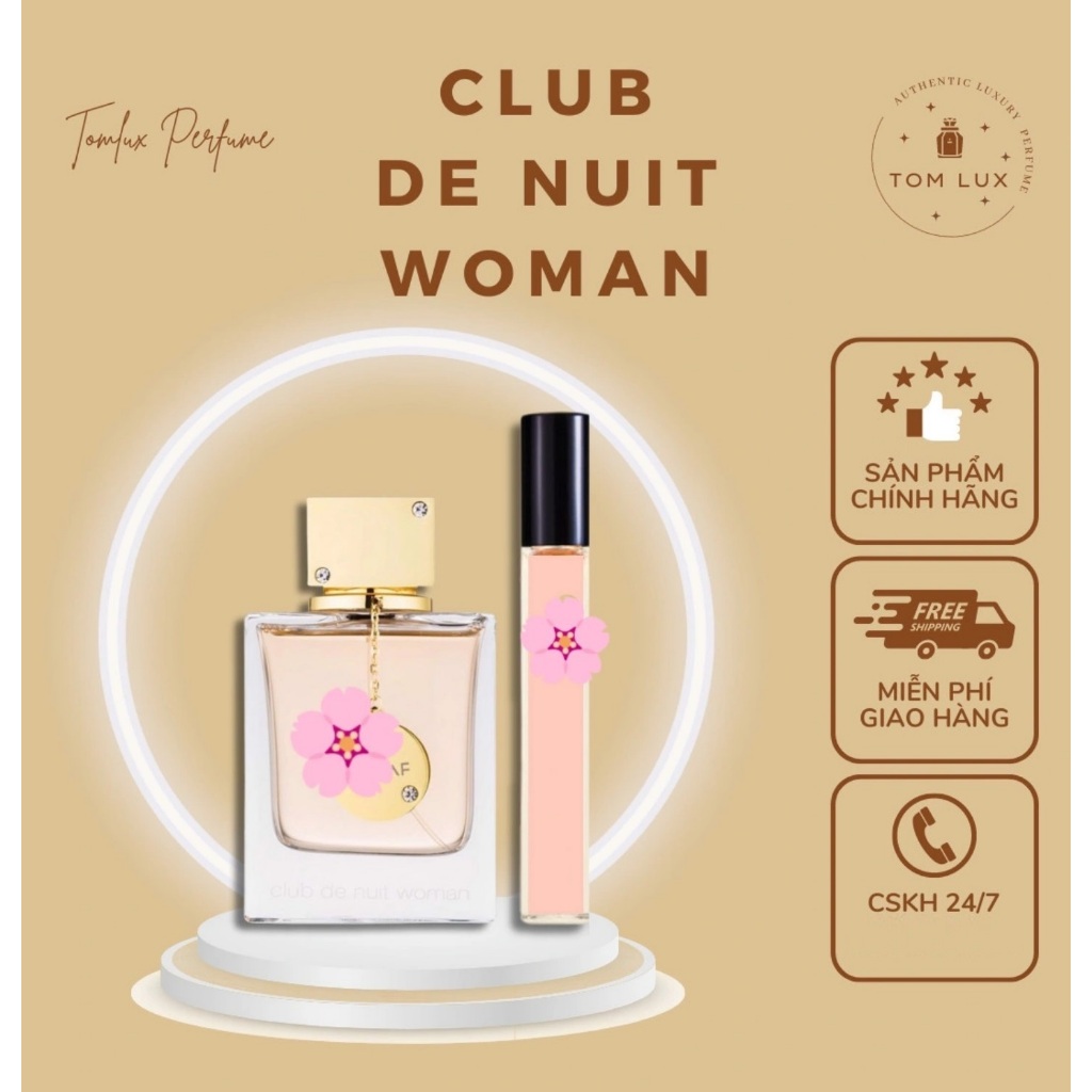 (MẪU THỬ) Nước Hoa Nữ Club De Nuit Woman EDP TomLux 10ml