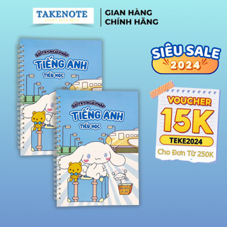 (Bản A6 Nhỏ Xinh) Takenote Tiếng Anh Tiểu Học - Sổ Tay Tiếng Anh Lớp 1, 2, 3, 4, 5