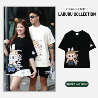 Áo Thun THE XIDE in hình LABUBU MŨ NÂU Chính Hãng Unisex Form Rộng Oversize Premium Cotton 100% 270gsm
