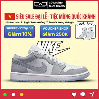 Giày Air Jordan 1 Low White Wolf Grey DC0774-105 chính hãng thể thao cho nam nữ, Jordan 1 real Fullbox OXO FASHION