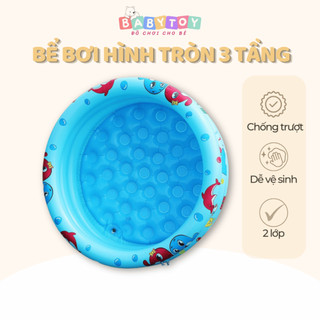  Bể bơi hình tròn 3 tầng chống trượt an toàn nhiêu màu sắc cho bé BT16 