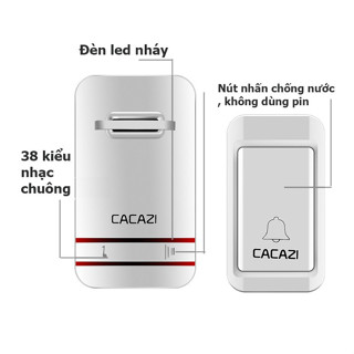 Chuông cửa không dây, không dùng pin, chống thấm nước - Chuông không dùng pin
