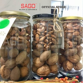 [ Hộp 06 ] Hũ thủy tinh Trụ Tròn 100ml, 220ml, 350ml, 500ml,1000ml nắp thiết