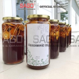 [ Hộp 06 ] Hũ thủy tinh Trụ Tròn 100ml, 220ml, 350ml, 500ml,1000ml nắp thiết