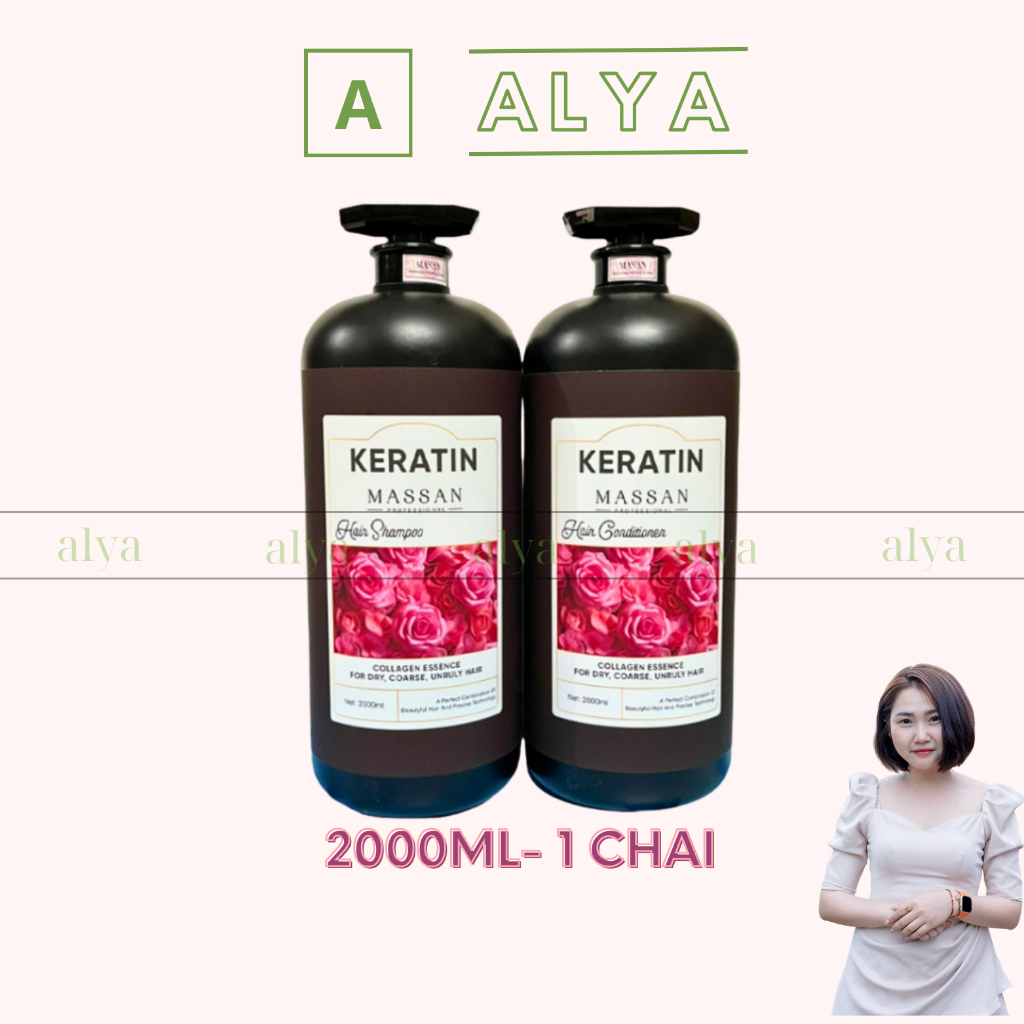 Dầu Gội Xả Massan 800ml/2000ml Giảm Rụng Phục Hồi Tóc Khô Xơ Hư Tổn