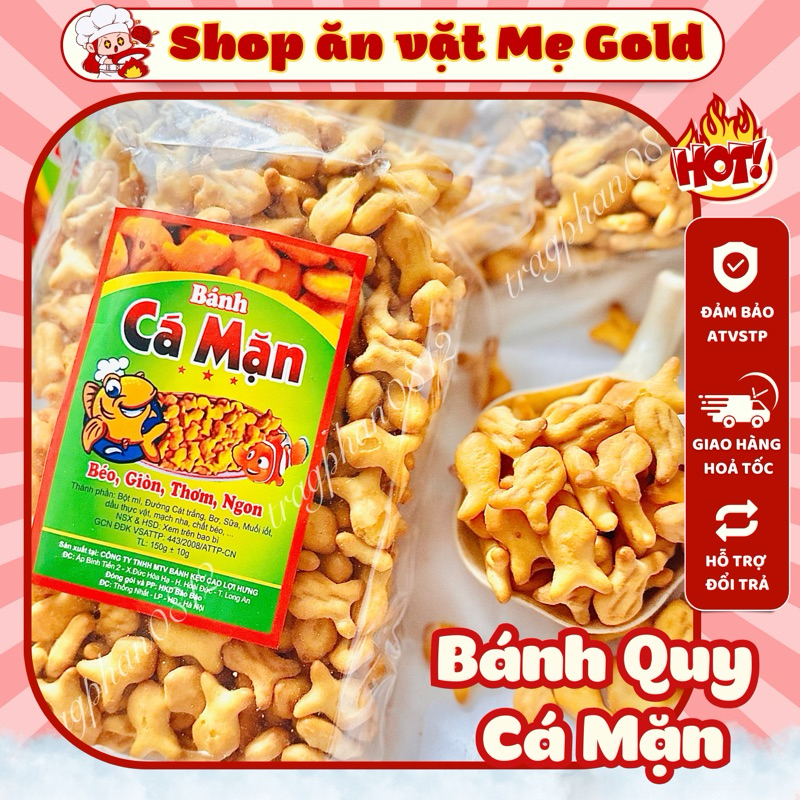 Bánh cá mặn, bánh quy bơ cá mặn, bánh quy hình cá (gói 150g)