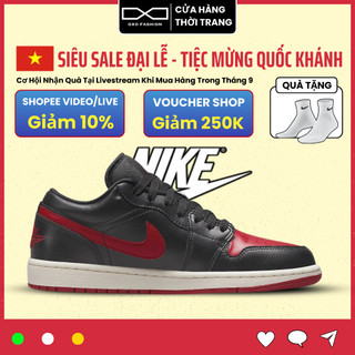 Giày Air Jordan 1 Low Bred Sail DC0774-061 Chính Hãng Dành Cho Nam Nữ, Jordan 1 Low real Fullbox OXO FASHION
