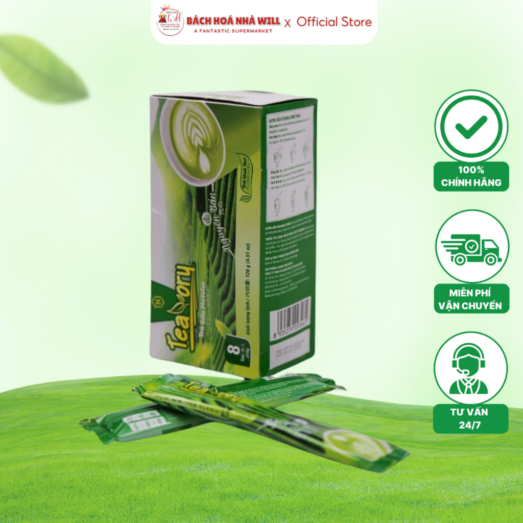 Matcha Trà Xanh King Coffee  Làm Giảm Nguy Cơ Mãn Tính ( Hộp 8 Gói ) Bách Hóa Nhà Will