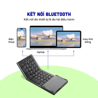 [Bảo Hành 3 tháng 1 dổi 1] Bàn Phím Gập Gọn, Anh Phi Bán Táo, Có Kết Nối Bluetooth mini Kèm Touchpad