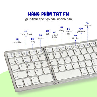 [Bảo Hành 3 tháng 1 dổi 1] Bàn Phím Gập Gọn, Anh Phi Bán Táo, Có Kết Nối Bluetooth mini Kèm Touchpad
