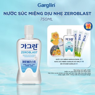 Nước súc miệng hơi thở thơm mát Garglin ZeroBlast không cồn chai 750ml