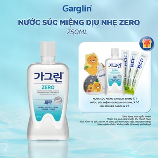 Nước súc miệng ngăn ngừa mảng bám Garglin Zero không cồn chai 750ml