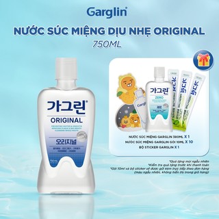Nước súc miệng chăm sóc toàn diện vị bạc hà nguyên bản Garglin Original có cồn chai 750ml