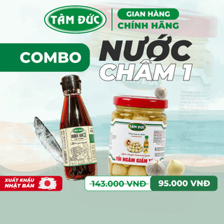 Combo nước chấm 1 Tâm Đức 2 loại Mắm nhĩ 3 cá cơm 43gN/L 180ml, Tỏi ngâm giấm táo 190g ăn kèm bữa cơm