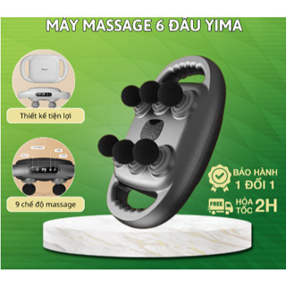Máy massage 6 đầu 9 chế độ, Máy massage giảm mỡ toàn thân 6 đầu, mát xa cơ cho người tập GYM trịliệu giảm đau nhức