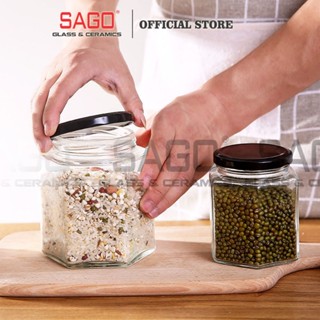 Hũ Thuỷ Tinh Lục Giác 730ml , 500ml , 380ml , 280ml , 180ml , 100ml , 80ml  | Nắp Thiết , Tuỳ Chọn Dung Tích