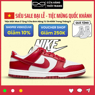 Giày Nike Dunk Low Next Nature White Gym Red DN1431-101 Chính Hãng thể thao nam nữ, Dunk Low real FullBox OXO FASHION