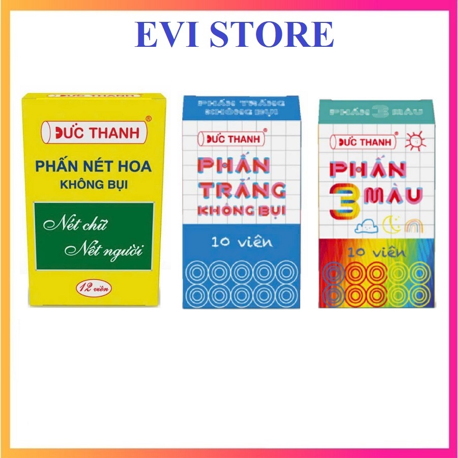 Lốc 10 hộp phấn trắng phấn màu Nét hoa không bụi Đức Thanh
