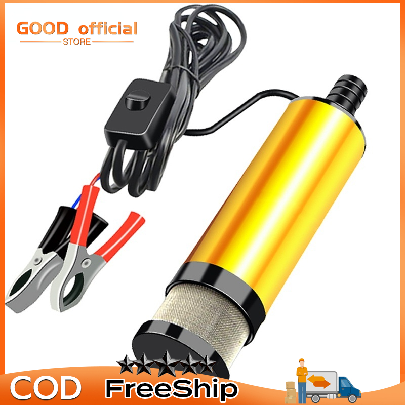 【🌞BH 6 tháng】Bơm Nhiên Liệu Bằng Hợp Kim Nhôm 38mm 51mm 12V 24V 12L/Phút