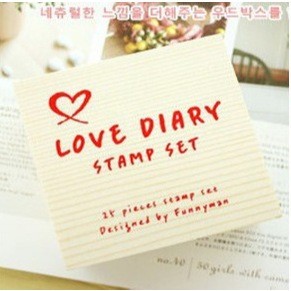 Bộ con dấu Love Diary - Muasamhot1208