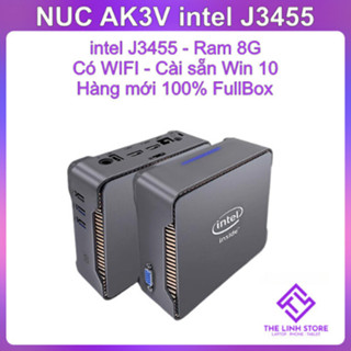 Máy tính Mini PC Intel NUC AK3V mới FullBox - intel J3455 ram 8G nhỏ gọn