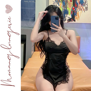  V009 Váy Ngủ Thun Lạnh Mềm Mát Dáng Ngắn Sexy Mơ Màng Váy Không Gọng Không Mút Phối Ren Và Xẻ Tà 2 Bên Gợi Cảm 