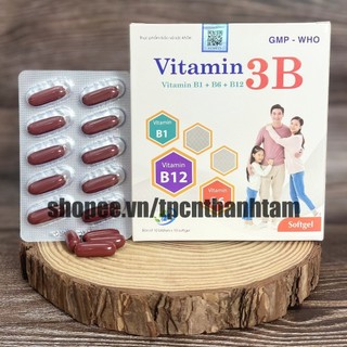Vitamin 3B Trắng bổ sung vitamin nhóm B, hỗ trợ tăng sức đề kháng, sức khỏe, giảm suy nhược cơ thể - Hộp 100 viên