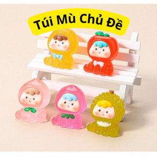 TÚI MÙ PHÁT SÁNG 💕 Mô hình em bé trái cây MOI  kẹo bóc quà bất ngờ Blind Bag, Túi mù hình vật và đồ ăn quà tặng cho bé.