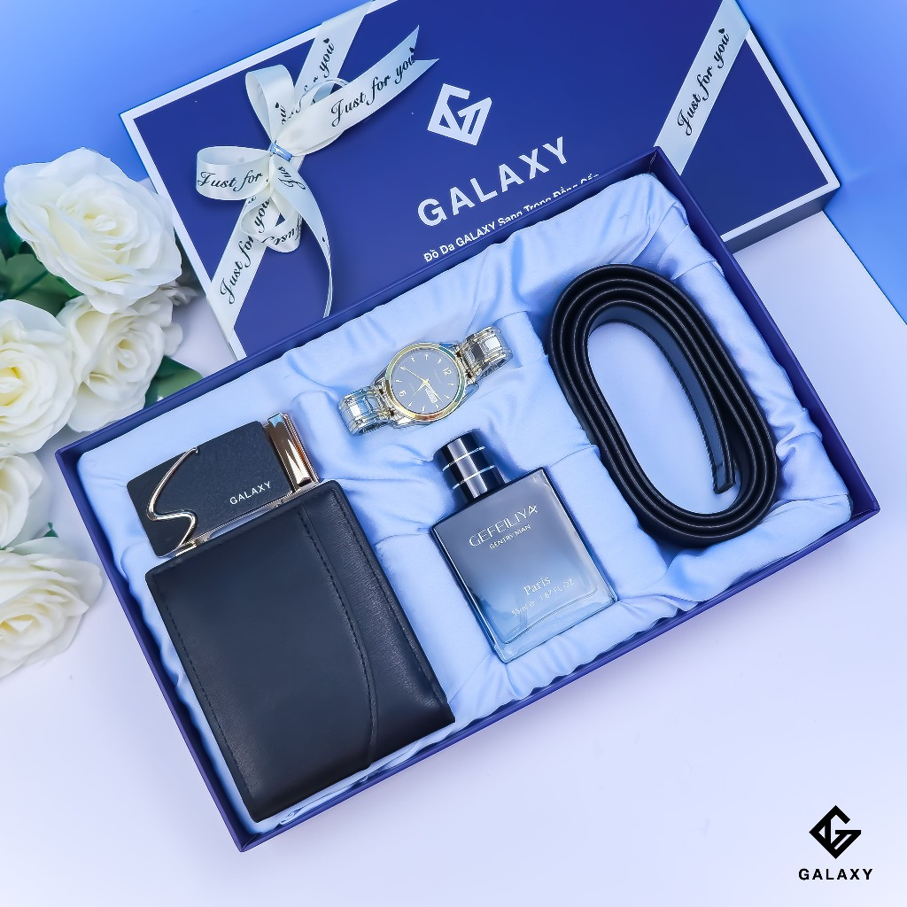  Set Thắt Lưng Nam Nước Hoa  Đồng Hồ Ví Da Nam Khắc Tên Theo Yêu Cầu Quà Tặng Ý Nghĩa Full Box Túi Xách Sang Trọng 