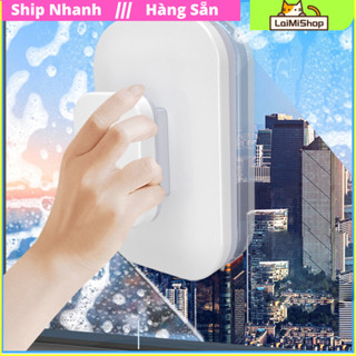 [SẴN HN] Bộ Lau Kính Nam Châm 2 Mặt Làm sạch cửa kiếng hai mặt nhà cao tầng chung cư【LaiMiShop 