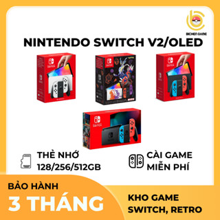 Máy chơi game Nintendo Switch V2, Oled Mod Chip cài sẵn Full Game